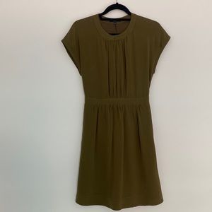 Olive silk Madewell dress